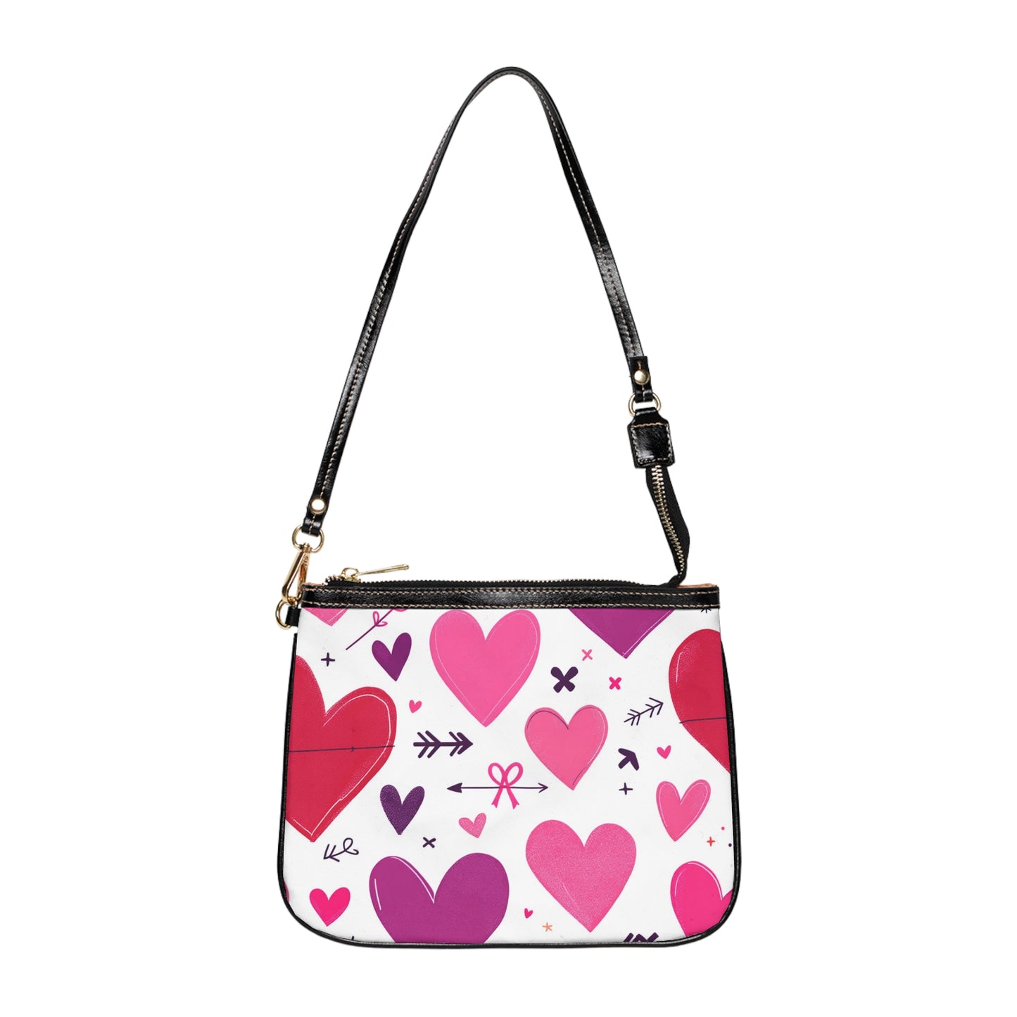 Charming Heart Print Small Shoulder Bag - Cute & Stylish for Everyday Use