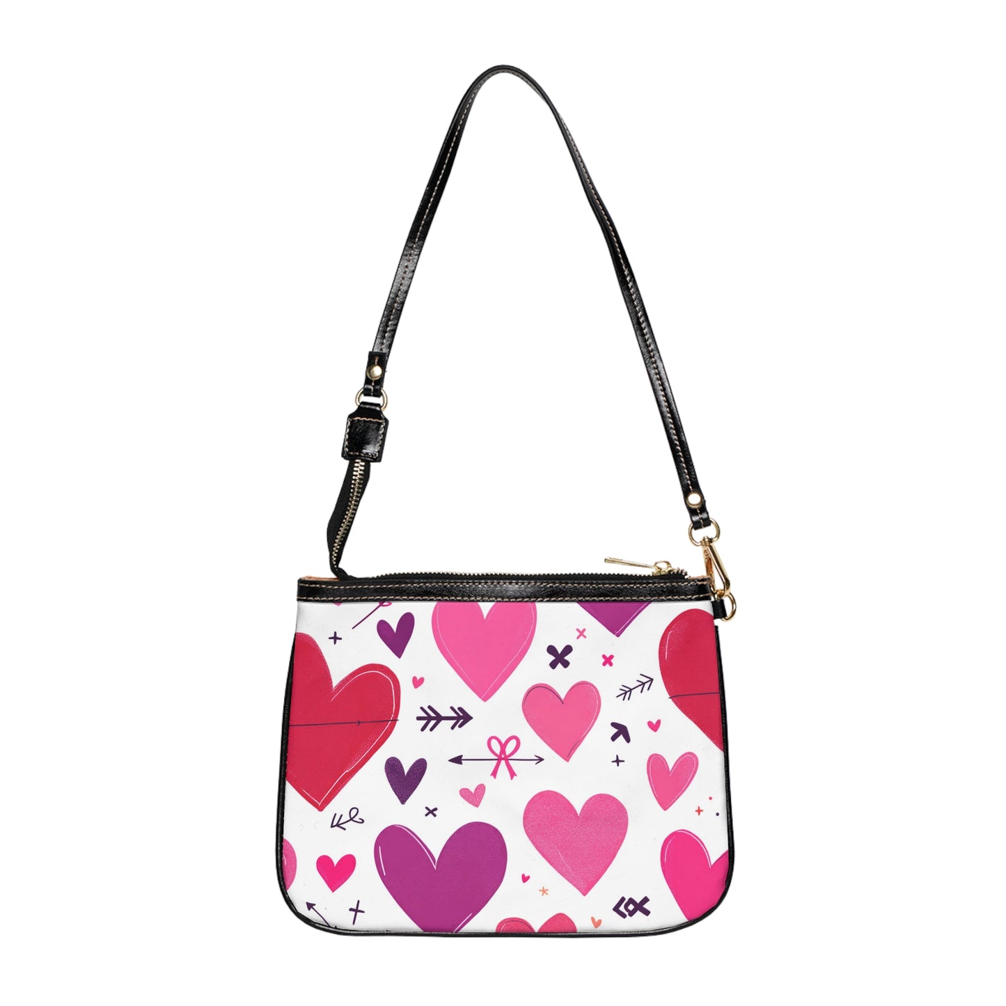 Charming Heart Print Small Shoulder Bag - Cute & Stylish for Everyday Use