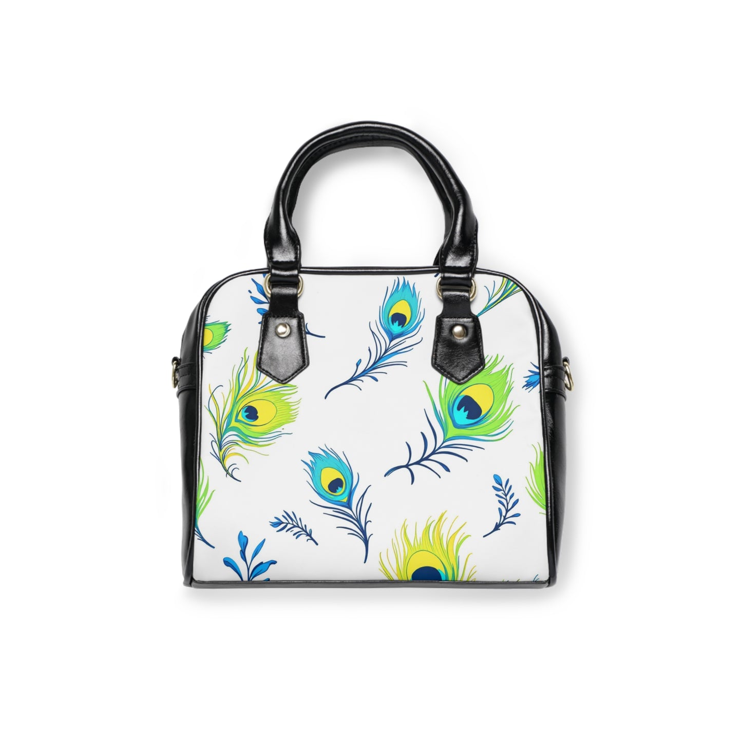 Chic Peacock Print Shoulder Handbag - Stylish & Unique Satchel for Fashion Lovers