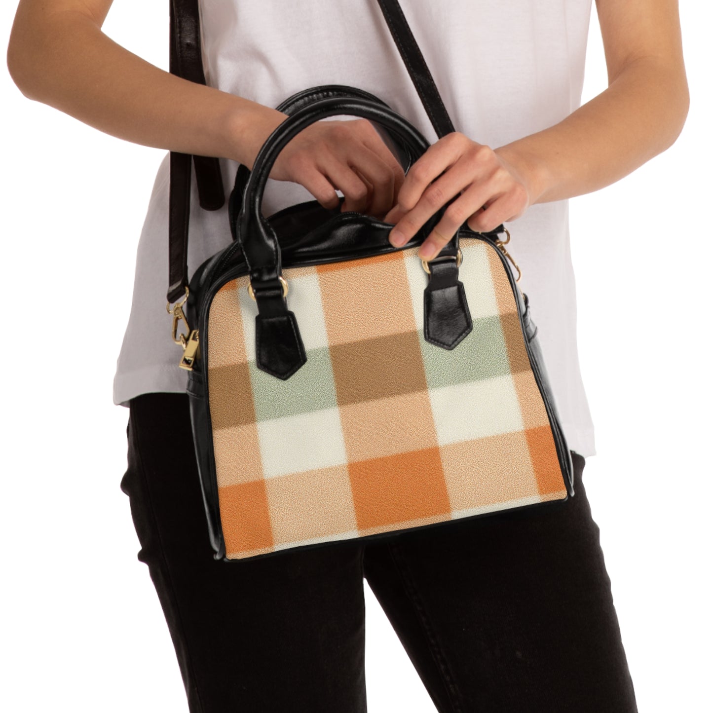 Chic Plaid Shoulder Handbag - Stylish and Versatile Daily Accessory