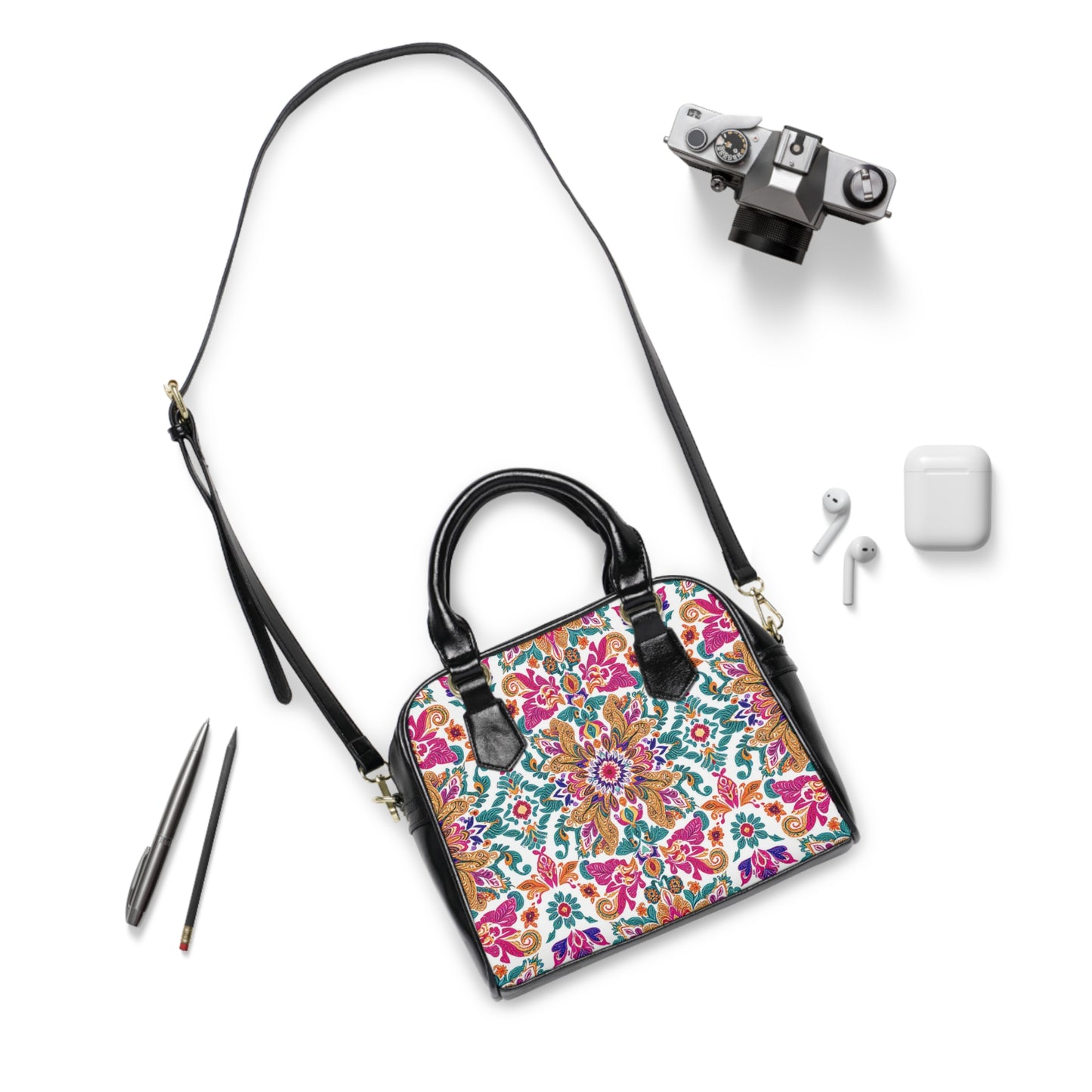 Bohemian Floral Shoulder Handbag - Chic Carryall for Every Occasion