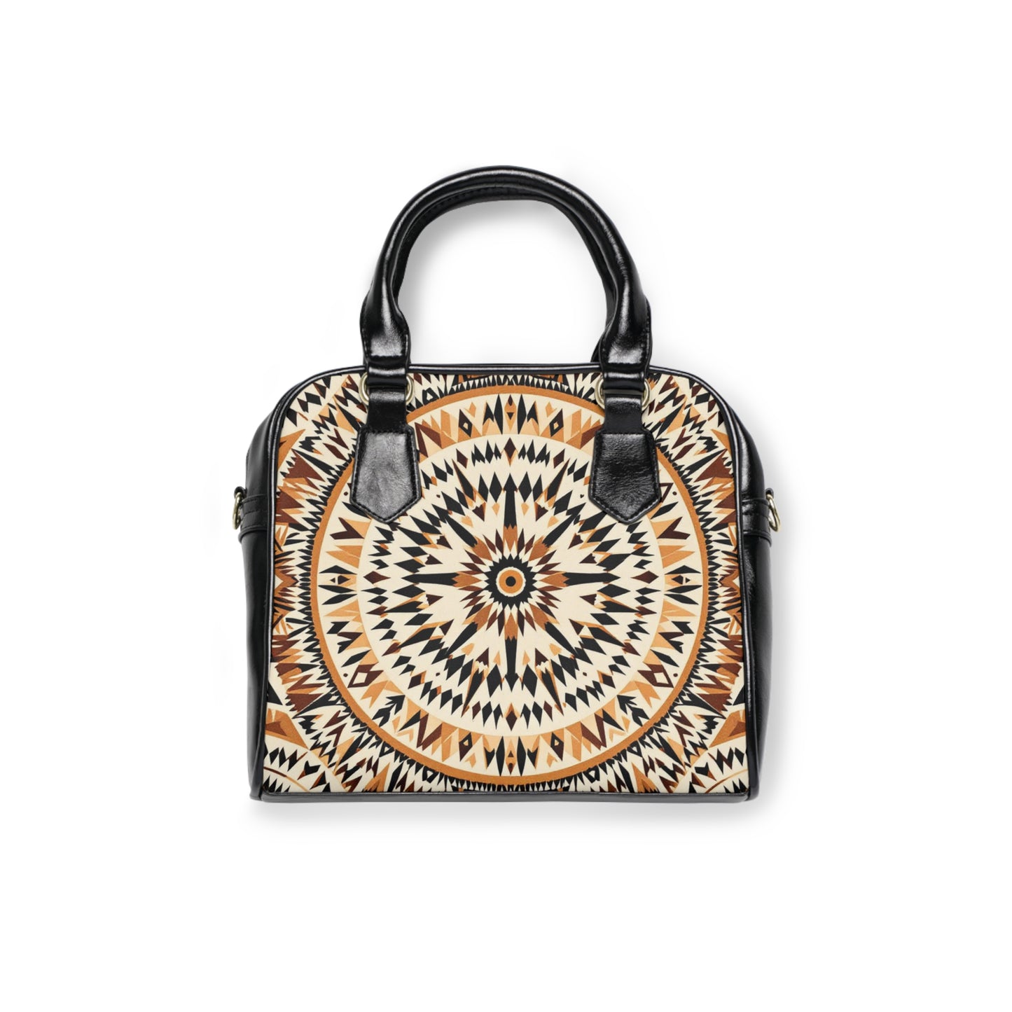 Bohemian Shoulder Handbag with Geometric Pattern