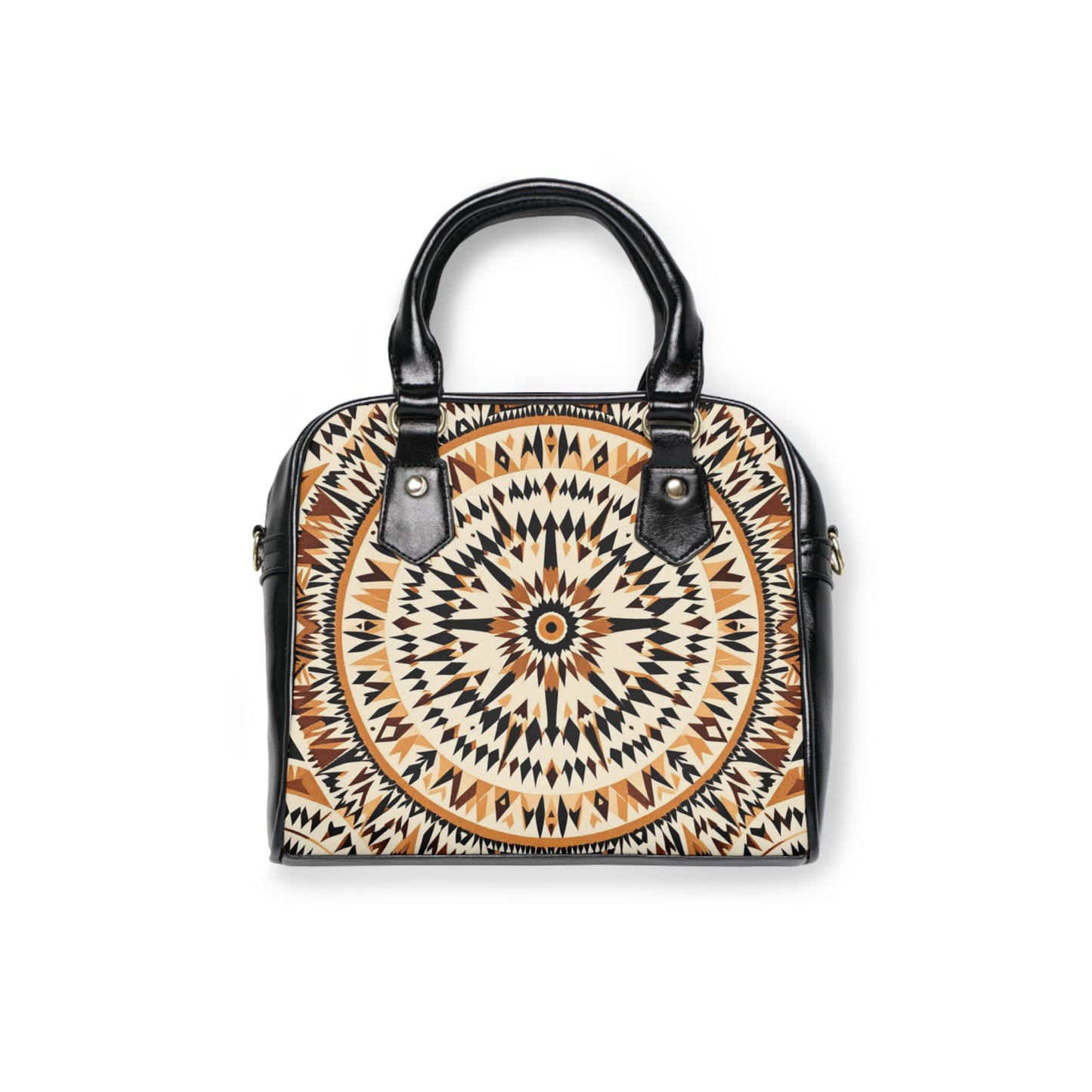 Bohemian Shoulder Handbag with Geometric Pattern