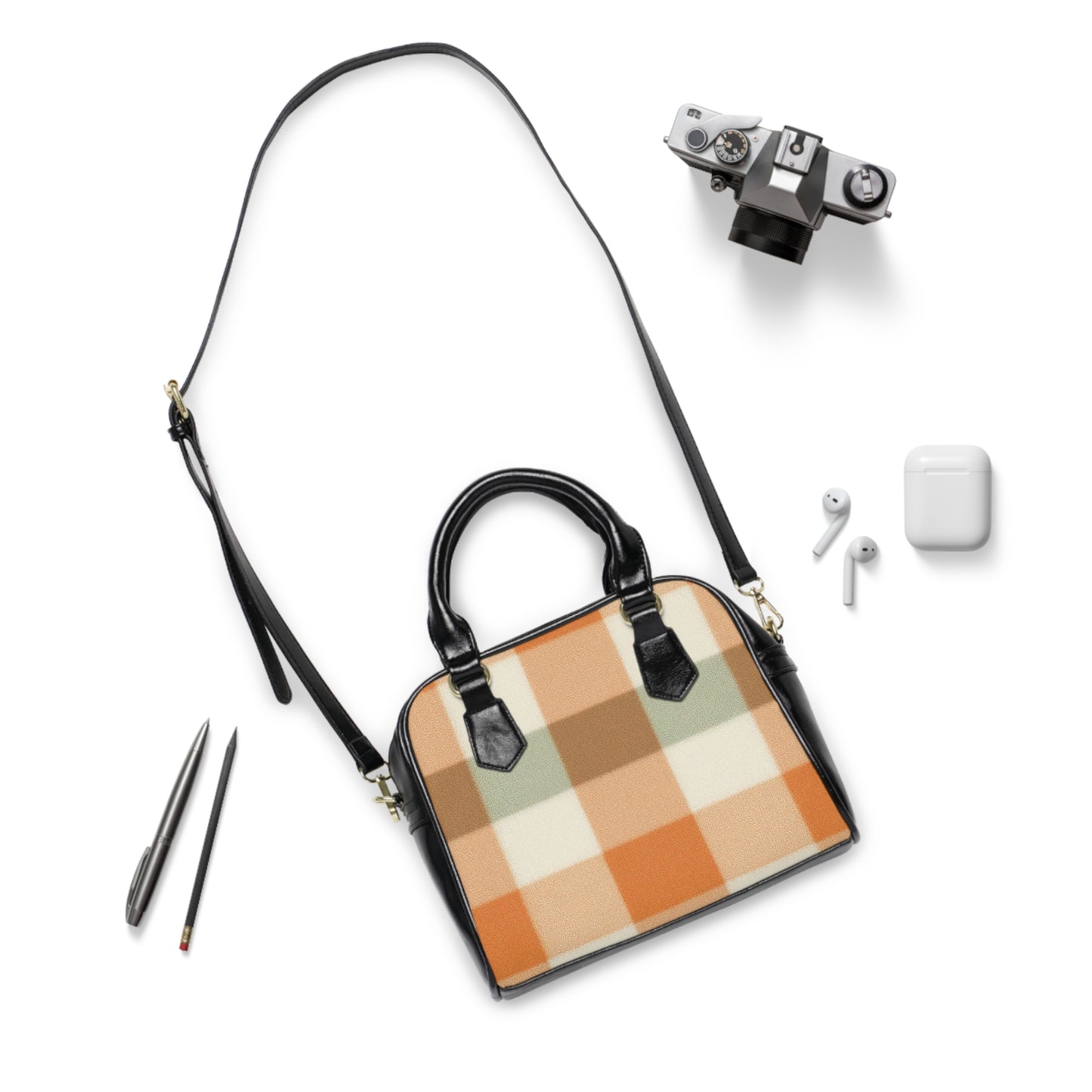 Chic Plaid Shoulder Handbag - Stylish and Versatile Daily Accessory