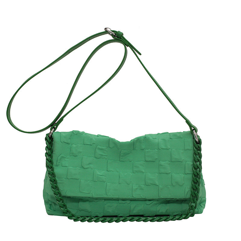 Chain Luxury Designer Handbags Purse Branded Big Women Bags For Women Trend Soft Folds Shoulder Bag Green Spring