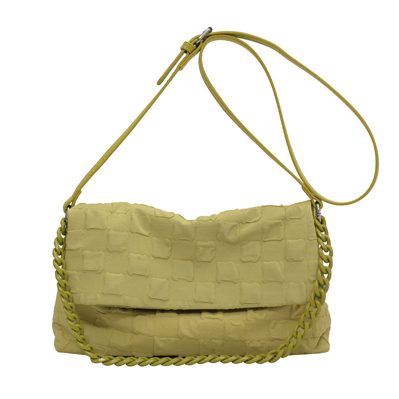 Chain Luxury Designer Handbags Purse Branded Big Women Bags For Women Trend Soft Folds Shoulder Bag Green Spring