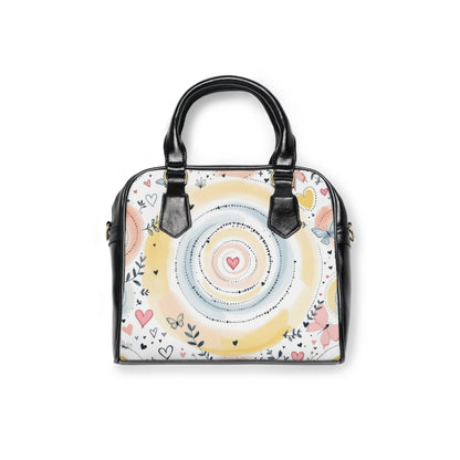 Colorful Heart Pattern Shoulder Handbag – Stylish Accessory for Everyday Use