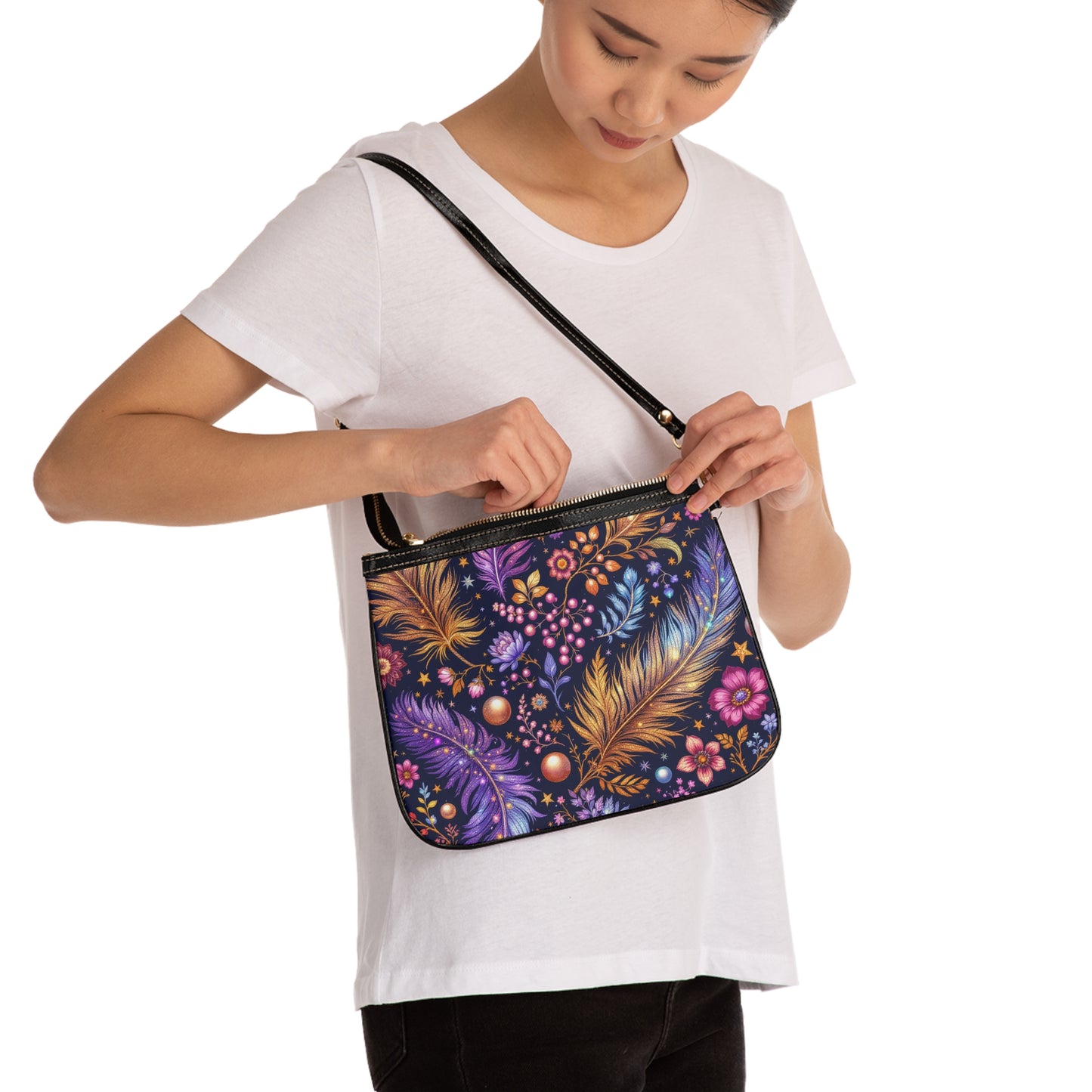 Boho Floral Small Shoulder Bag - Perfect for Everyday Use & Festivals