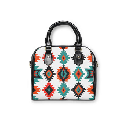 Vibrant Tribal Print Shoulder Handbag - Boho Chic Style