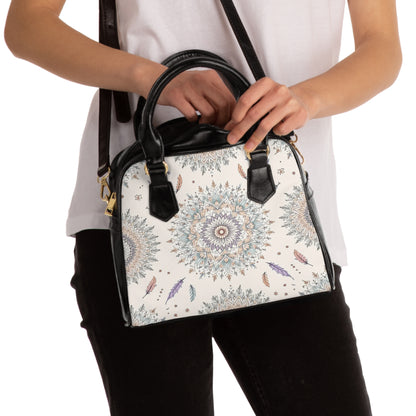 Bohemian Shoulder Handbag with Mandala Design - Stylish and Functional Tote for Everyday Use