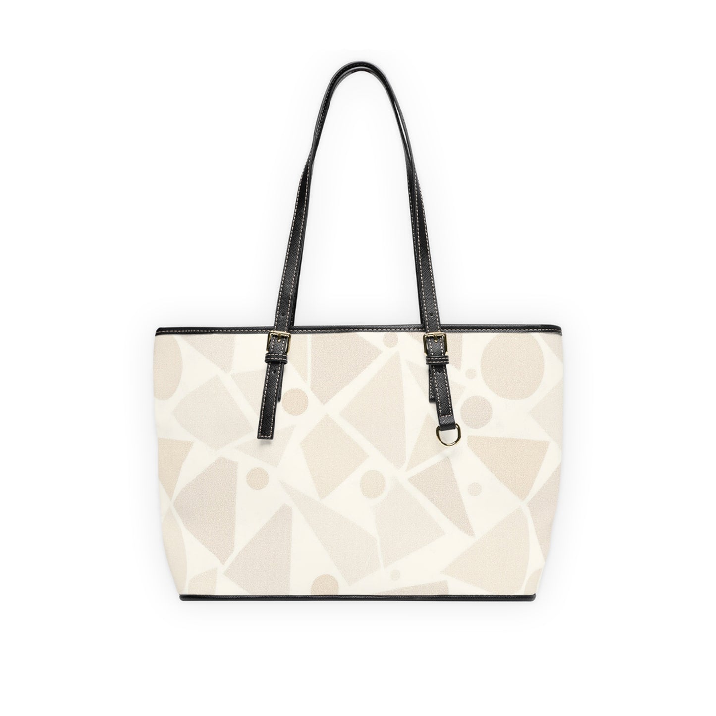 Chic PU Leather Shoulder Bag - Modern Geometric Design