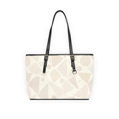 Chic PU Leather Shoulder Bag - Modern Geometric Design