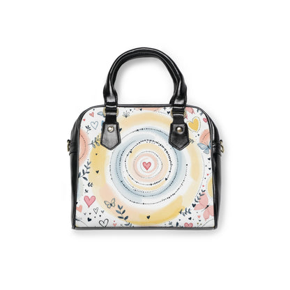Colorful Heart Pattern Shoulder Handbag – Stylish Accessory for Everyday Use