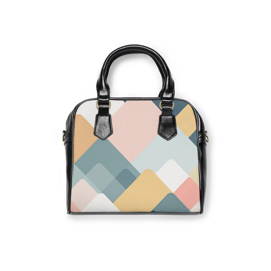 Chic Geometric Shoulder Handbag - Stylish Everyday Tote for Modern Women