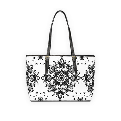 Chic PU Leather Shoulder Bag - Elegant Floral Design for Everyday Use
