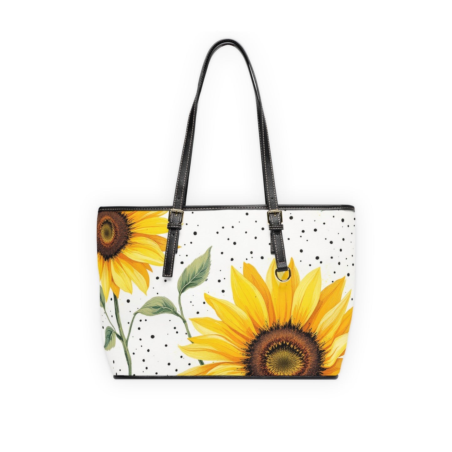 Sunflower PU Leather Shoulder Bag - Stylish Tote for Summer Outings