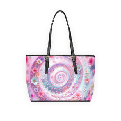 Colorful Floral Swirl PU Leather Shoulder Bag - Stylish and Durable Handbag