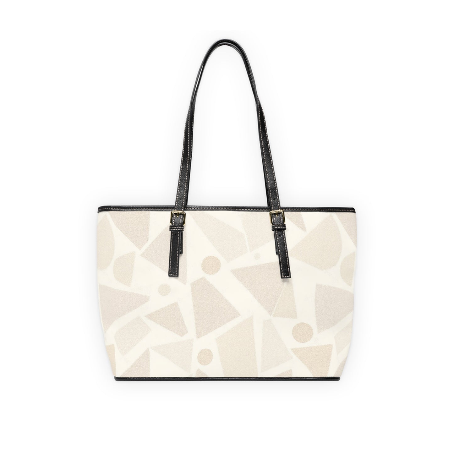 Chic PU Leather Shoulder Bag - Modern Geometric Design