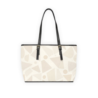 Chic PU Leather Shoulder Bag - Modern Geometric Design