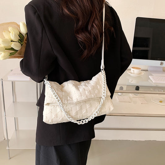 Chain Luxury Designer Handbags Purse Branded Big Women Bags For Women Trend Soft Folds Shoulder Bag Green Spring