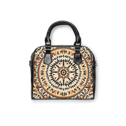 Bohemian Shoulder Handbag with Geometric Pattern