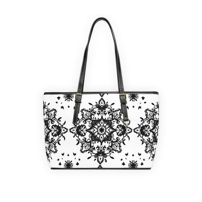 Chic PU Leather Shoulder Bag - Elegant Floral Design for Everyday Use