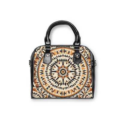 Bohemian Shoulder Handbag with Geometric Pattern