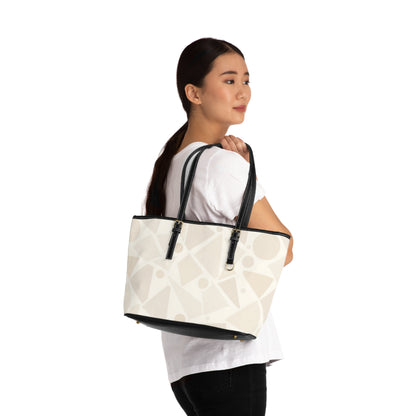 Chic PU Leather Shoulder Bag - Modern Geometric Design