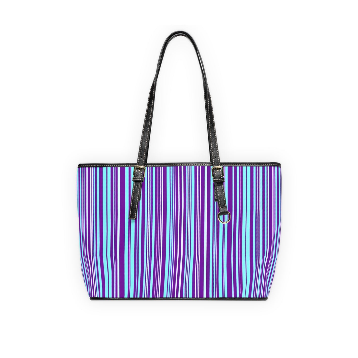 Chic Striped PU Leather Shoulder Bag - Stylish Tote for Everyday Use
