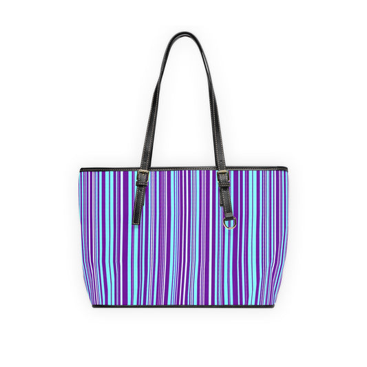 Chic Striped PU Leather Shoulder Bag - Stylish Tote for Everyday Use