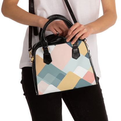 Chic Geometric Shoulder Handbag - Stylish Everyday Tote for Modern Women
