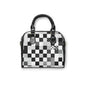 Chic Black and White Shoulder Handbag - Stylish Patchwork Design